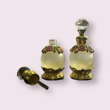 Floral Luxury Bottle 1/2 Oz with DipStick Pink
