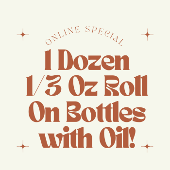 1 Dozen - 1/3 Ounce Roll-On Bottles with an Assortment of Oils 